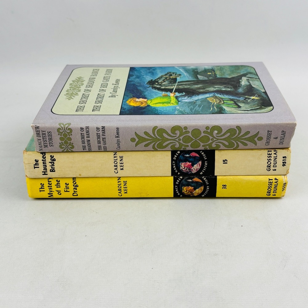 Nancy Drew Mystery Stories‎ 3 Hardcover Lot Carolyn Keene Grosset & Dunlap Vtg